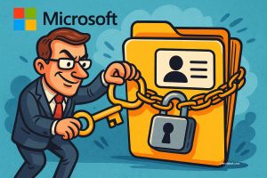 Microsoft voleraient-ils nos données en toute impunité, notamment avec la fermeture de Skype ? (illustration caricaturale)